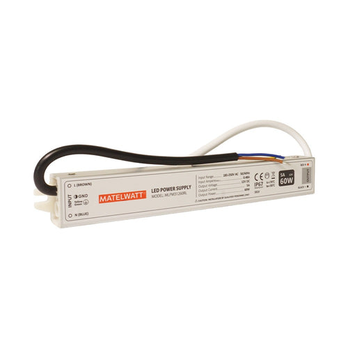 Alimentation MatelWatt 12V Série 3 réduite 60W 222x29x21mm