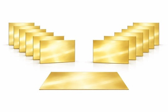 Pack de 10 Plaques Décoratives Aluminium Effet Miroir Or – (60 × 40 cm) (épaisseur : 3 mm) – Incassable – Décoration Murale Intérieure