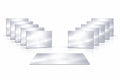 Pack de 10 Plaques Décoratives Aluminium Effet Miroir Argent – (60 × 40 cm) (épaisseur : 3 mm) – Incassable – Décoration Murale Intérieure