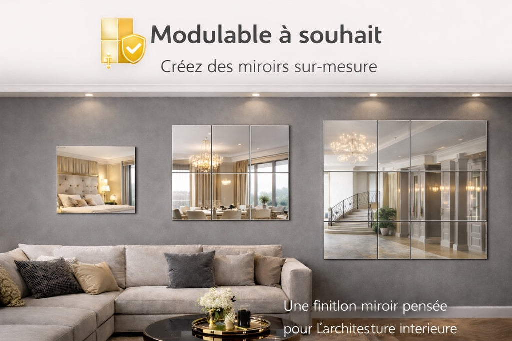 Plaque Décorative Aluminium Effet Miroir Or – 60 × 40 cm – 3 mm – Incassable – Décoration Murale Intérieure