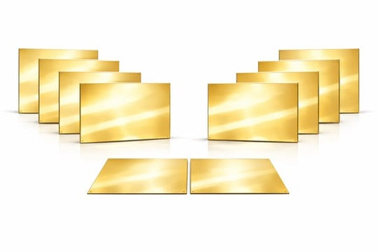 Pack de 14 Plaques Décoratives Aluminium Effet Miroir Or – (60 × 40 cm) (épaisseur : 3 mm) – Incassable – Décoration Murale Intérieure