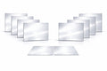 Pack de 14 Plaques Décoratives Aluminium Effet Miroir Argent – (60 × 40 cm) (épaisseur : 3 mm) – Incassable – Décoration Murale Intérieure