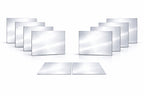 Pack de 14 Plaques Décoratives Aluminium Effet Miroir Argent – (60 × 40 cm) (épaisseur : 3 mm) – Incassable – Décoration Murale Intérieure
