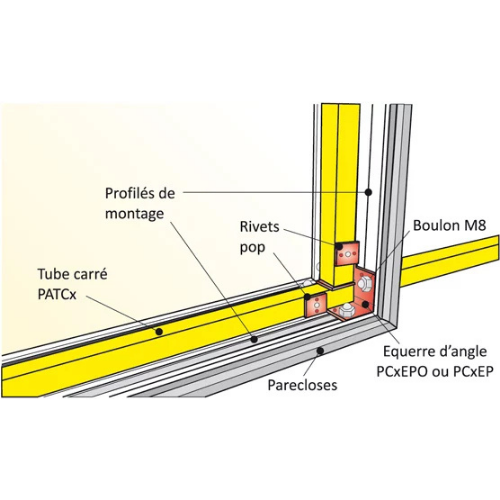 Profilé Caisson Aluminium Double Face - Démontable 140 mm Brut - L. 6,15m