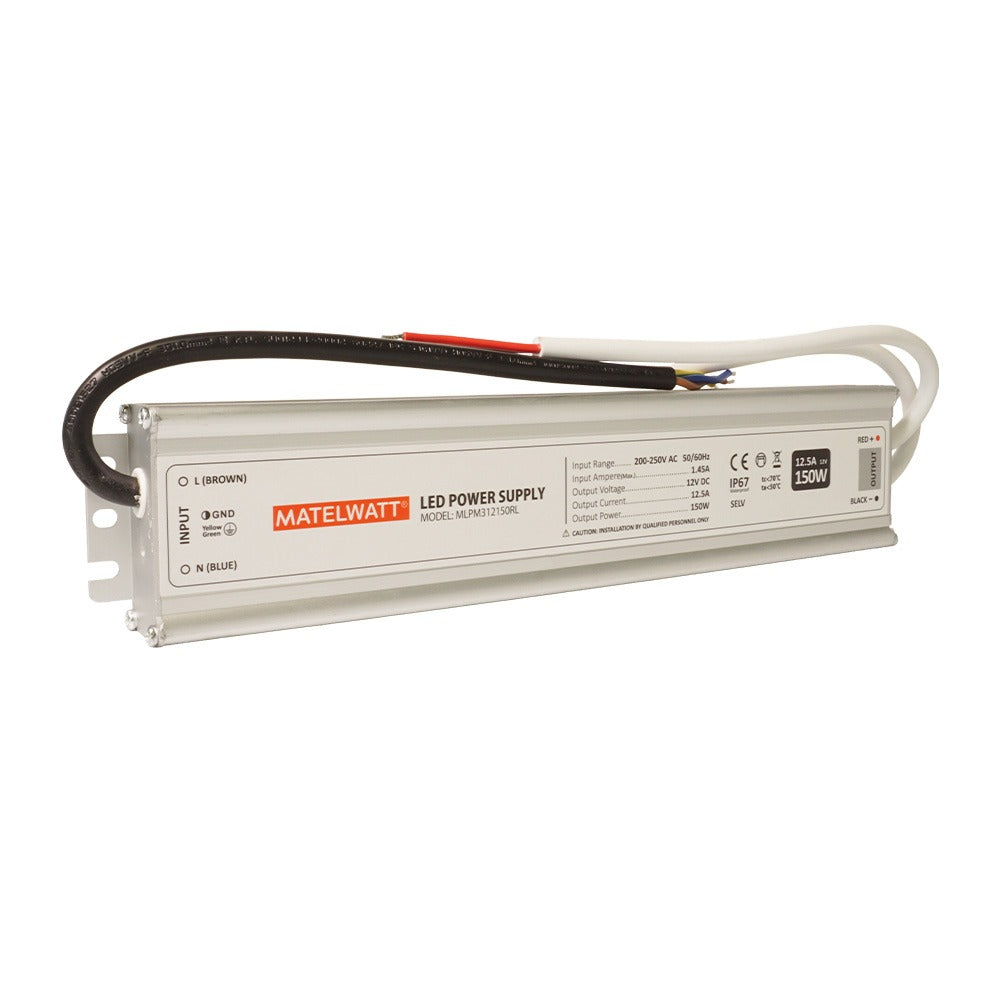 Alimentation MatelWatt 12V Série 3 réduite 150W 279x57x25mm