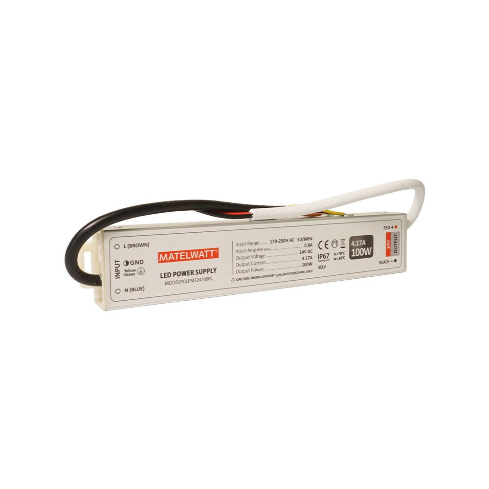 Alimentation MatelWatt 24V Série 3 réduite 100W 218x40x22mm
