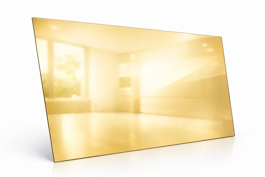 Plaque Décorative Aluminium Effet Miroir Or – 60 × 40 cm – 3 mm – Incassable – Décoration Murale Intérieure