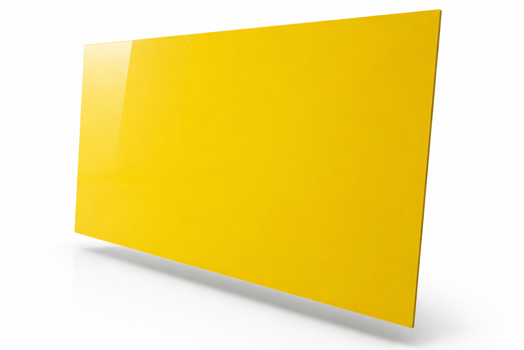 Plaque Décorative Aluminium Jaune – 60 × 40 cm – 3 mm – Incassable – Décoration Murale Intérieure